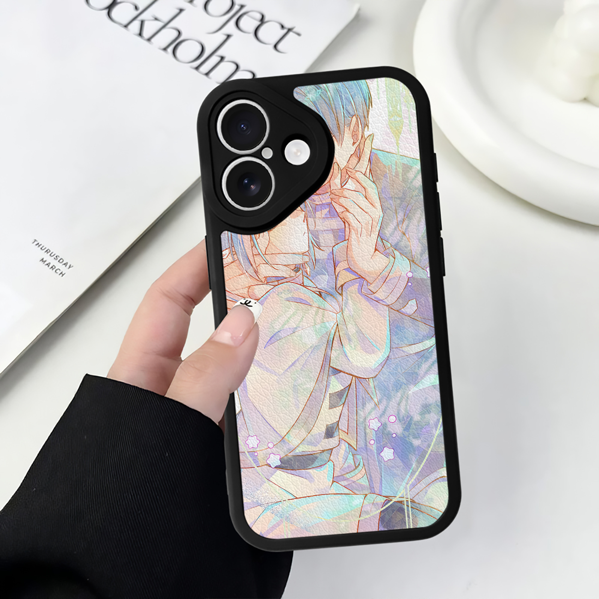 （画像用） 葬送のフリーレン Frieren 【iPhone 16シリーズ対応】シリコンスマホケース（レザー調） 材質：シリコン